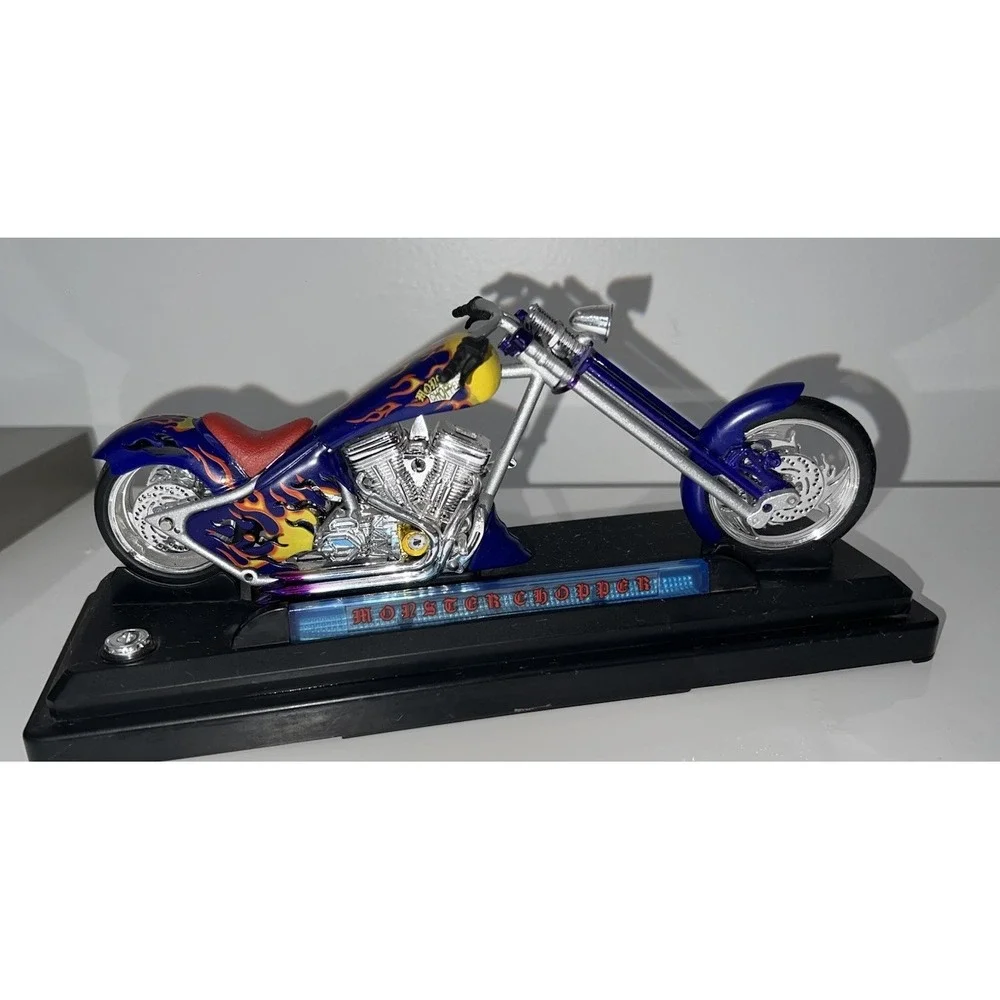 1/12 SCALE BOLEY DIECAST GREY FLAME CHOPPER LIGHT/SOUND(5/#0)
